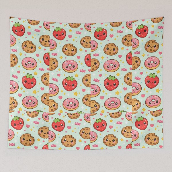 Item preview, Kawaii Food Pattern Kids Socks designed and sold by BRIGHT LITTLE STUDIO.