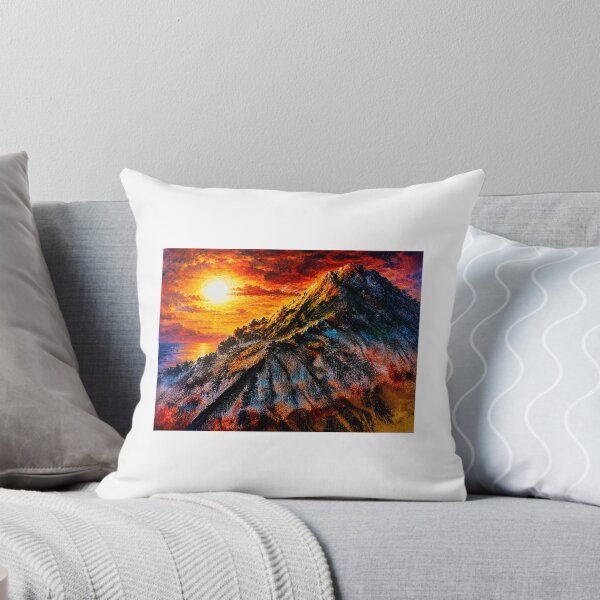 Item preview, Crimson Dusk Over Coastal Peaks designed and sold by Aquamarineelle.