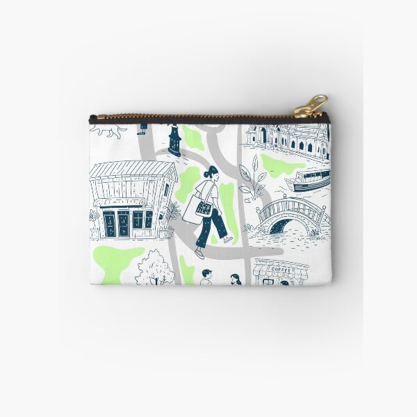 Item preview, Thailand City Life Map Illustration with Urban Characters designed and sold by maewjpho.