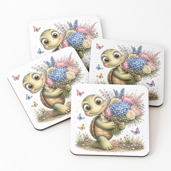 Item preview, Floral Turtle with Wildflowers designed and sold by PetalGarden.