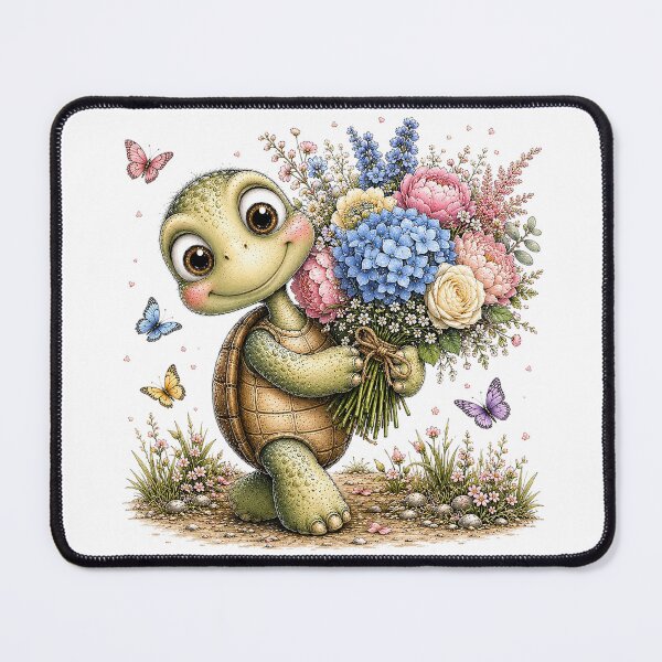 Item preview, Floral Turtle with Wildflowers designed and sold by PetalGarden.