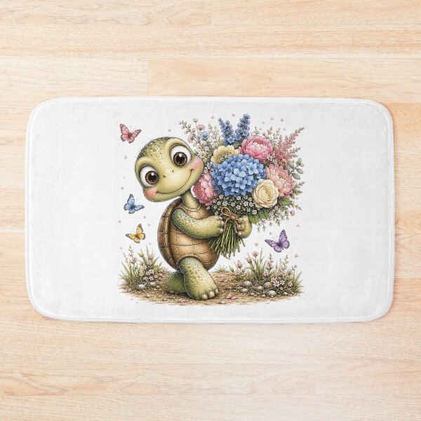 Item preview, Floral Turtle with Wildflowers designed and sold by PetalGarden.