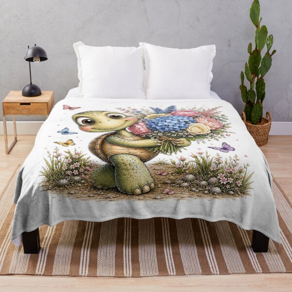 Item preview, Floral Turtle with Wildflowers designed and sold by PetalGarden.