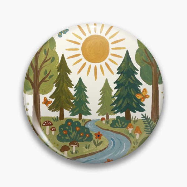 Item preview, Summer Forest Whimsical Nature Illustration designed and sold by Pasteltone.