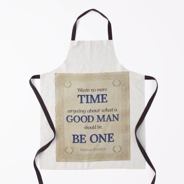 Item preview, Waste No More Time Arguing What a Good Man Should Be. Be One - Marcus Aurelius - Elegant Script Stoic Quote - Egyptian Blue Version designed and sold by Stoic Core.