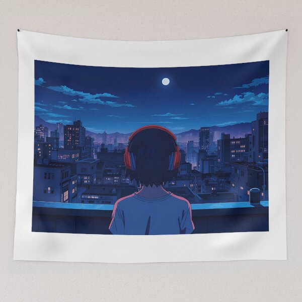 Item preview, Lo-Fi Nights Under Moonlight designed and sold by KuteVibes22.