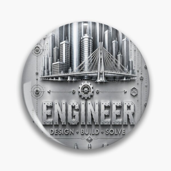 Item preview, Engineer Titanium Silver Metallic – Design Build Solve designed and sold by HO•Designs.