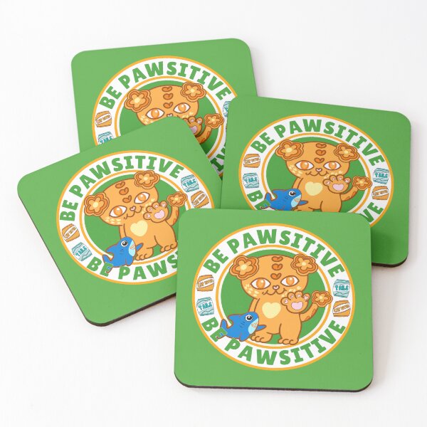 Item preview, Be Pawsitive, ginger Persian cat, designed and sold by BritishDelights.