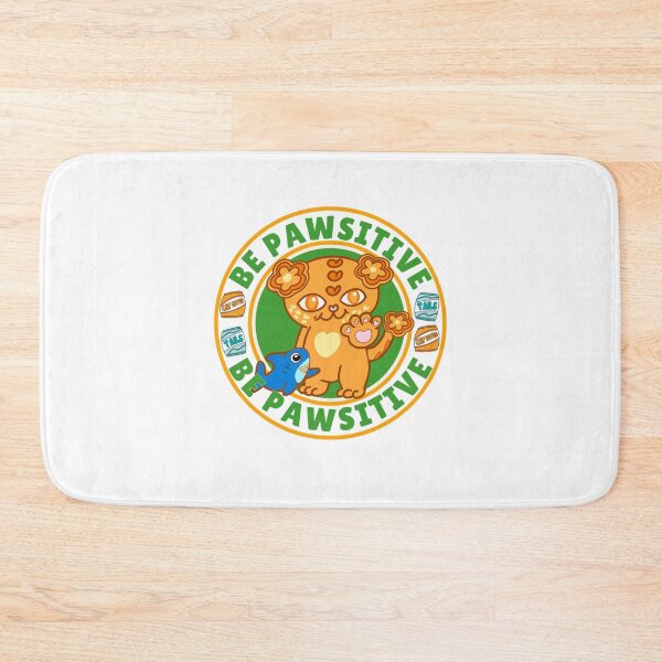 Item preview, Be Pawsitive, ginger Persian cat, designed and sold by BritishDelights.