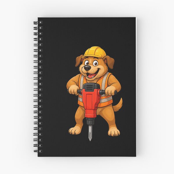 Item preview, Dog Construction Worker With Jackhammer Funny Design designed and sold by BoyleDesignShop.