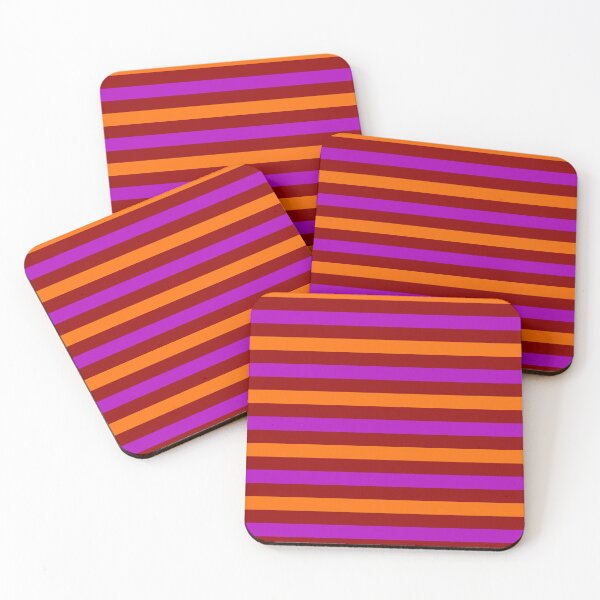Item preview, Orange And Purple Stripes Design Red  designed and sold by PatternTitan.