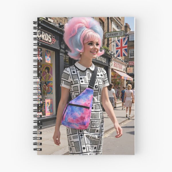 Item preview, Carnaby Street Mod Girl - 60s Geometric London Fashion designed and sold by Ela Art Space .