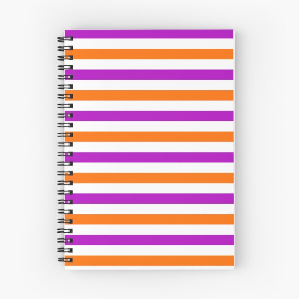 Item preview, Orange And Purple Stripes Design White  designed and sold by PatternTitan.