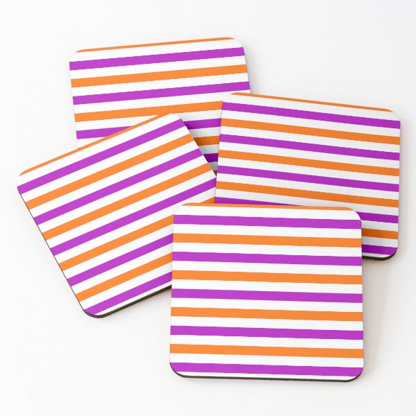 Item preview, Orange And Purple Stripes Design White  designed and sold by PatternTitan.
