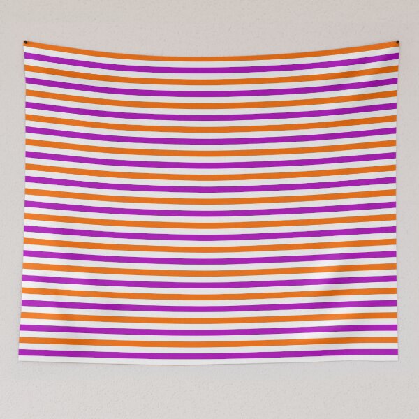 Item preview, Orange And Purple Stripes Design White  designed and sold by PatternTitan.