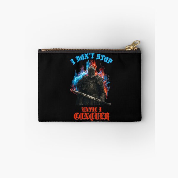 Item preview, I Don't Stop Until I Conquer – Dark Gothic Knight Warrior designed and sold by VNDL Gear.