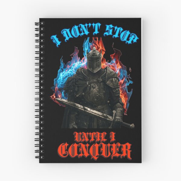 Item preview, I Don't Stop Until I Conquer – Dark Gothic Knight Warrior designed and sold by VNDL Gear.