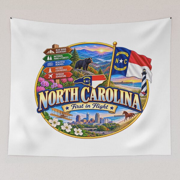Item preview, North Carolina First in Flight Travel Doodle designed and sold by Awarrie.