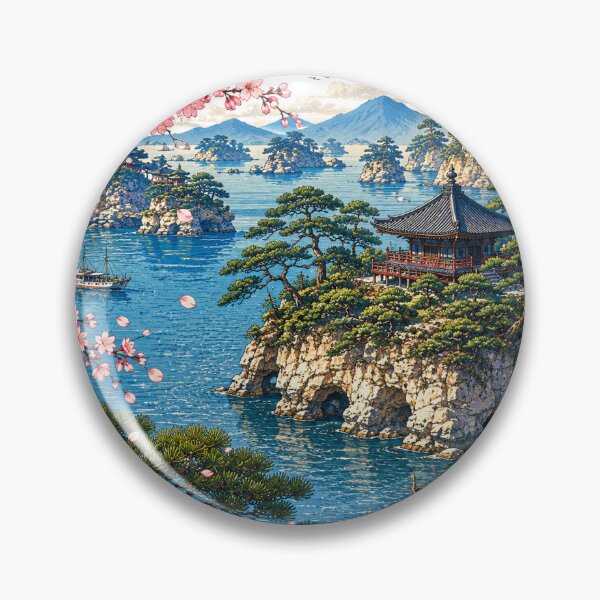 Item preview, Matsushima – Pine Islands, Cherry Blossoms & Tranquil Japanese Sea designed and sold by Daihuku2525.