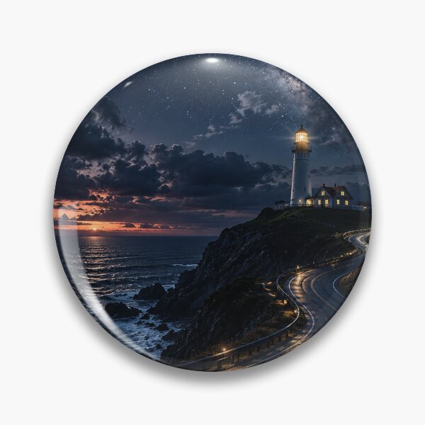 Item preview, Moonlit Coastal Lighthouse Road – Dark Ocean Night Phone Case designed and sold by Coverify.
