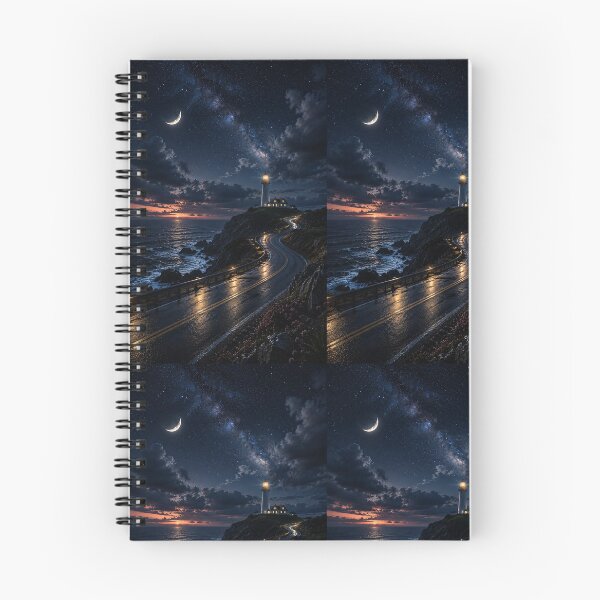 Item preview, Moonlit Coastal Lighthouse Road – Dark Ocean Night Phone Case designed and sold by Coverify.