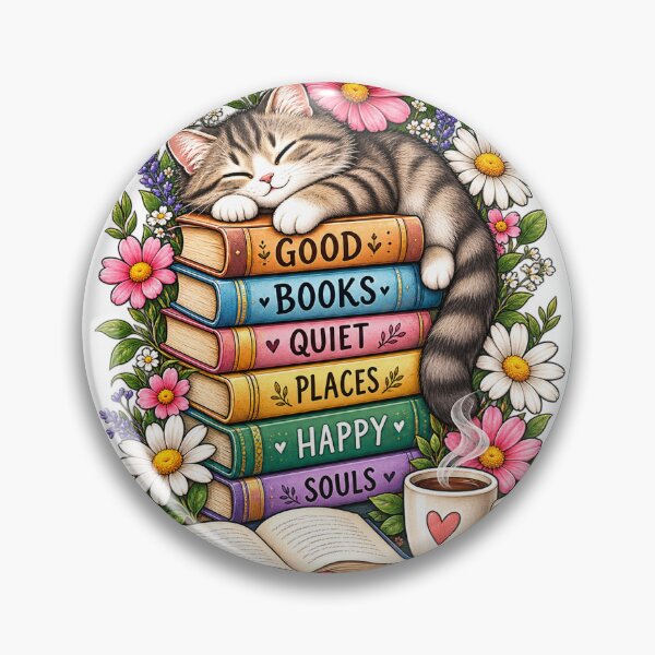 Item preview, Cozy Cat & Books designed and sold by Elly-91.