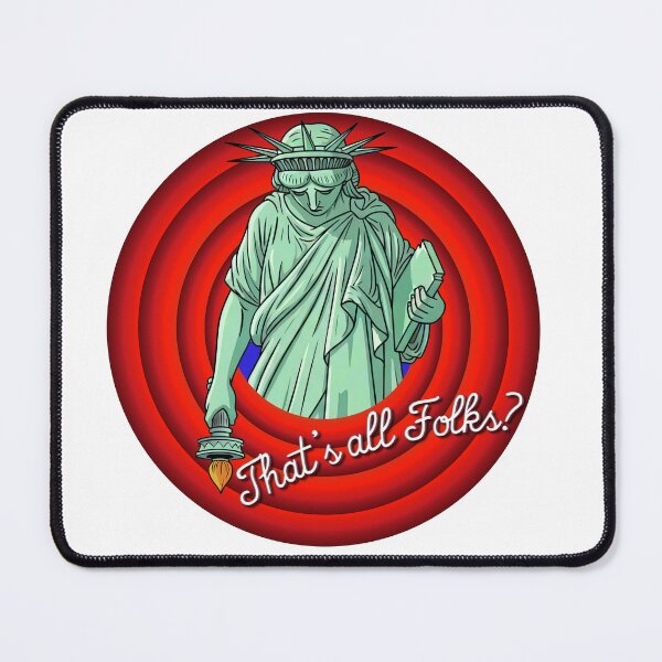 Item preview, That's All Folks? - Statue Of Liberty Political Cartoon designed and sold by Deviant Logic Design.