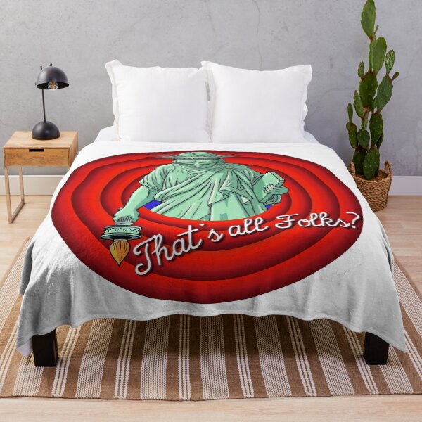 Item preview, That's All Folks? - Statue Of Liberty Political Cartoon designed and sold by Deviant Logic Design.