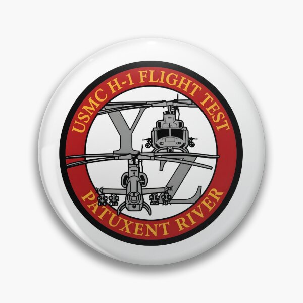 Item preview, USMC H-1 Flight Test Patuxent River Official Insignia Patch designed and sold by CharlieDesings.
