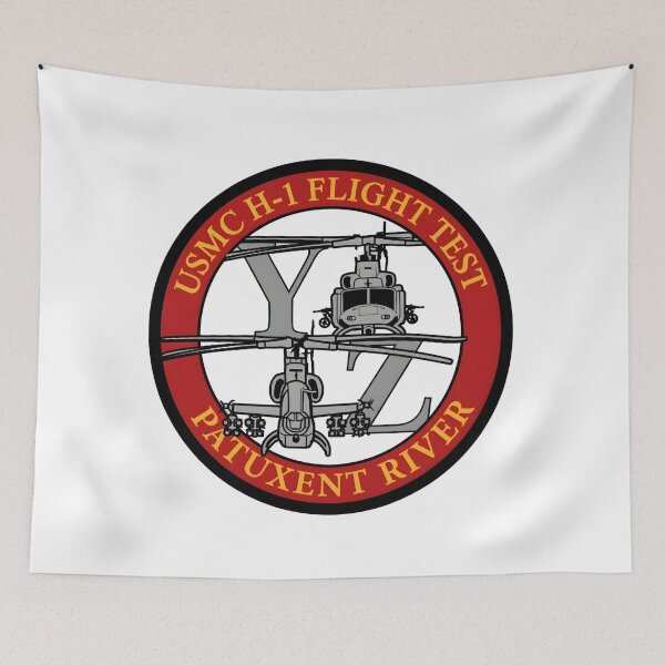 Item preview, USMC H-1 Flight Test Patuxent River Official Insignia Patch designed and sold by CharlieDesings.