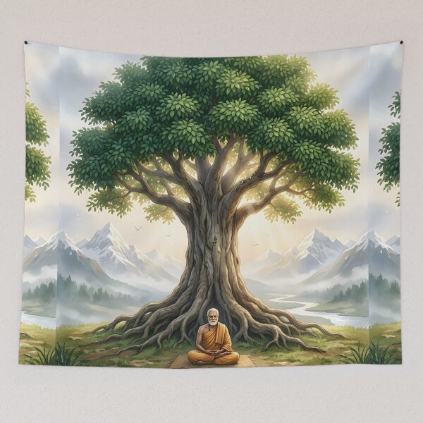 Item preview, Rooted Serenity Mindful Tree Art designed and sold by hutofdesigns.