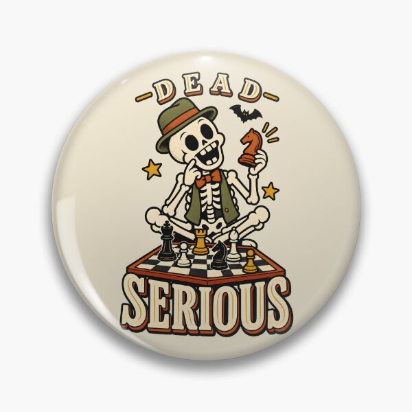 Item preview, Dead Serious Funny Skeleton Chess Halloween Design designed and sold by  MAD's Recreation Studio.