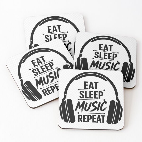 Item preview, Eat Sleep Music Repeat designed and sold by KuteVibes22.