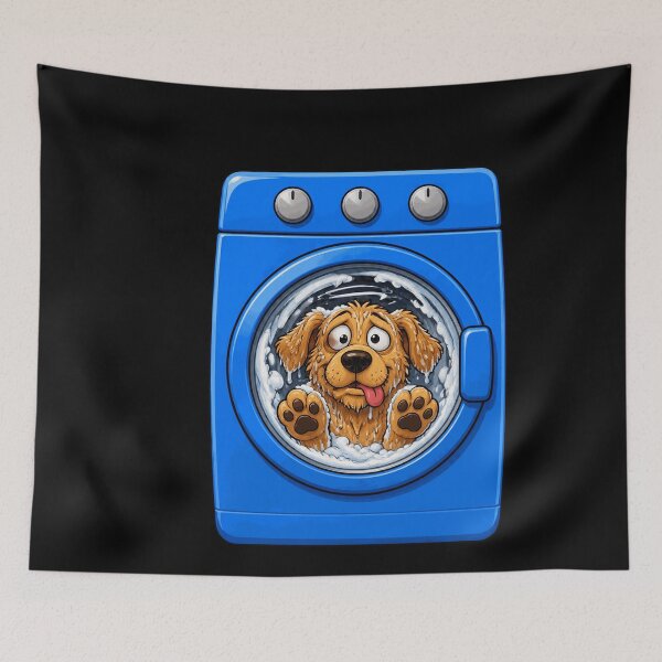 Item preview, Dizzy Dog Stuck In Washing Machine Funny Design designed and sold by BoyleDesignShop.