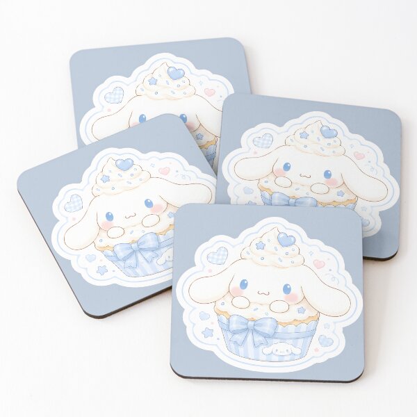 Item preview, Kawaii Cinnamoroll Cupcake | Soft Pastel Blue Dessert designed and sold by CyberCreatives.
