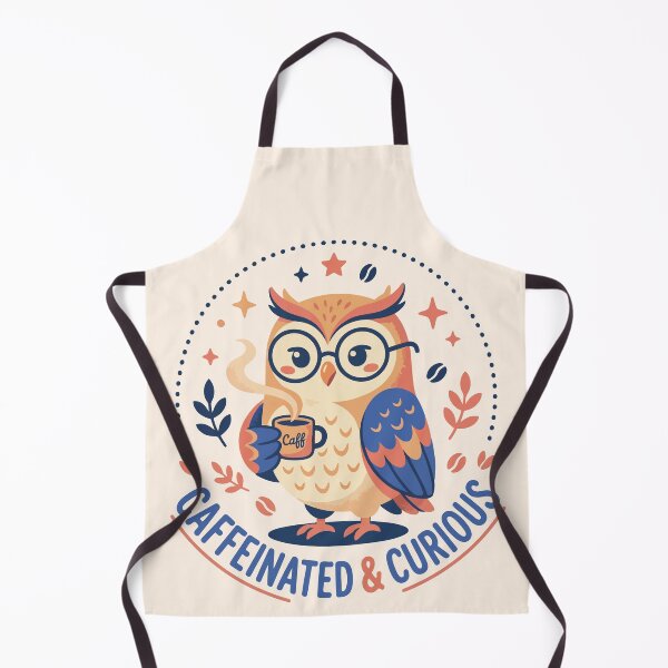 Item preview, Caffeinated and Curious Wise Owl Coffee Lover designed and sold by Amir Faysal.