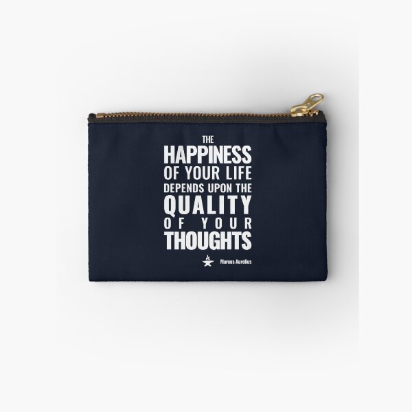 Item preview, The Happiness of Your Life Depends Upon the Quality of Your Thoughts - Marcus Aurelius - Bold Stoic Motivational Quote - Light Version designed and sold by Stoic Core.