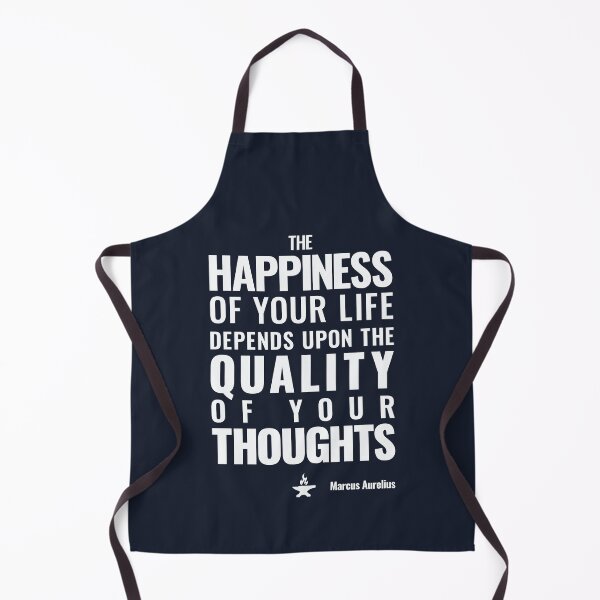 Item preview, The Happiness of Your Life Depends Upon the Quality of Your Thoughts - Marcus Aurelius - Bold Stoic Motivational Quote - Light Version designed and sold by Stoic Core.