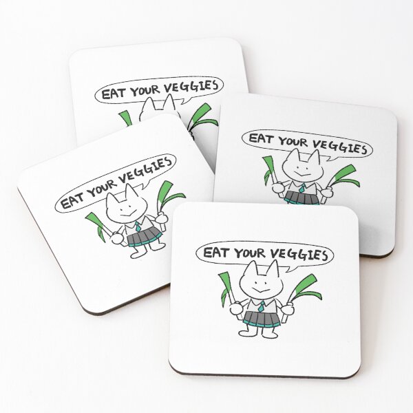 Item preview, Eat Your Veggies Cat Sticker – Cute Kawaii Healthy Reminder, Meow Moments designed and sold by lazydayz16.
