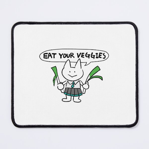 Item preview, Eat Your Veggies Cat Sticker – Cute Kawaii Healthy Reminder, Meow Moments designed and sold by lazydayz16.