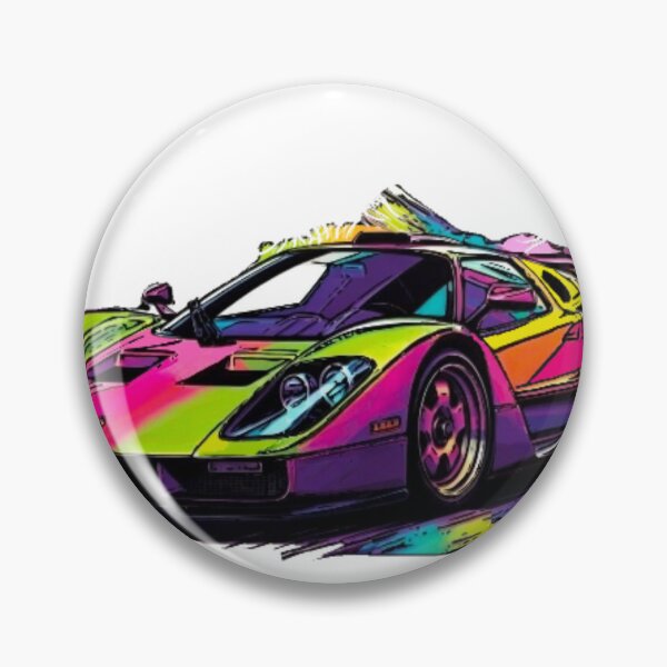 Item preview, Retro Splatter Supercar - Neon Vector Racing Art designed and sold by Nexus Space.