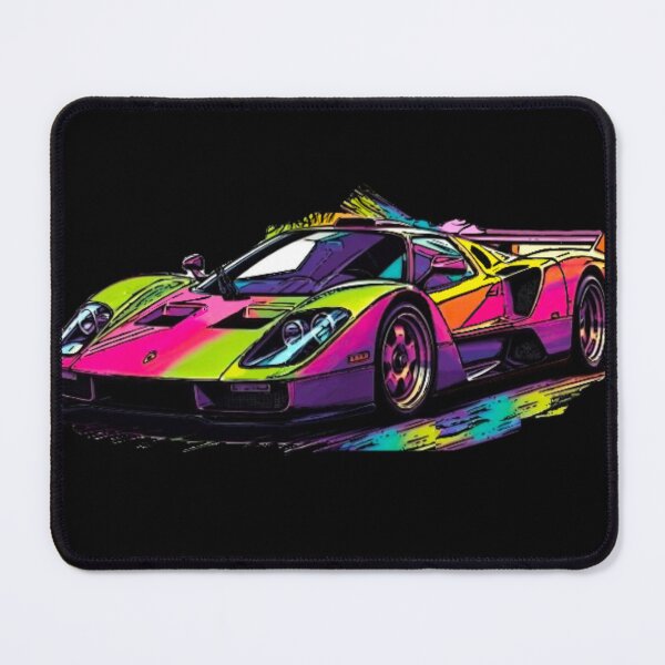 Item preview, Retro Splatter Supercar - Neon Vector Racing Art designed and sold by Nexus Space.