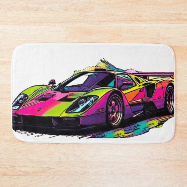 Item preview, Retro Splatter Supercar - Neon Vector Racing Art designed and sold by Nexus Space.