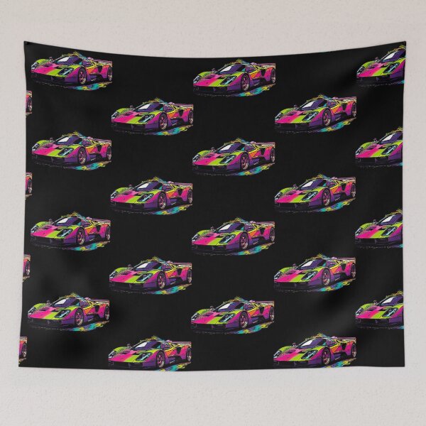 Item preview, Retro Splatter Supercar - Neon Vector Racing Art designed and sold by Nexus Space.