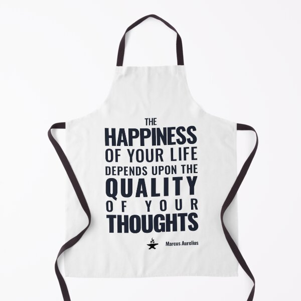 Item preview, The Happiness of Your Life Depends Upon the Quality of Your Thoughts - Marcus Aurelius - Bold Stoic Motivational Quote - Dark Version designed and sold by Stoic Core.
