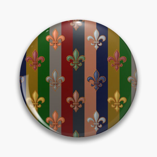 Item preview, Royal Autumnal Fleur-de-lis Stripes Pattern Design  designed and sold by PatternTitan.