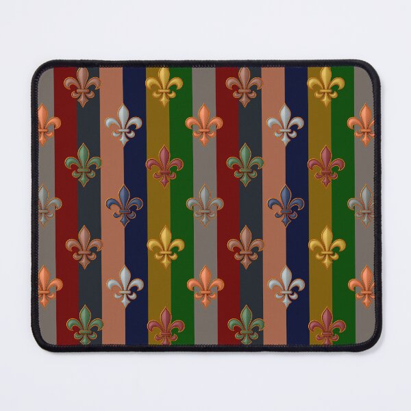Item preview, Royal Autumnal Fleur-de-lis Stripes Pattern Design designed and sold by PatternTitan.