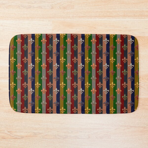 Item preview, Royal Autumnal Fleur-de-lis Stripes Pattern Design  designed and sold by PatternTitan.