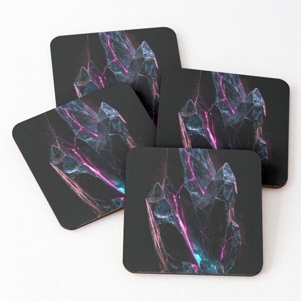 Item preview, Geology Crystal Shard Magenta Neon Mineral Art designed and sold by FrostyFrisby.