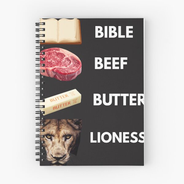 Item preview, BIBLE,STEAK,BUTTER,LIONESS designed and sold by CarnivoreGifts.